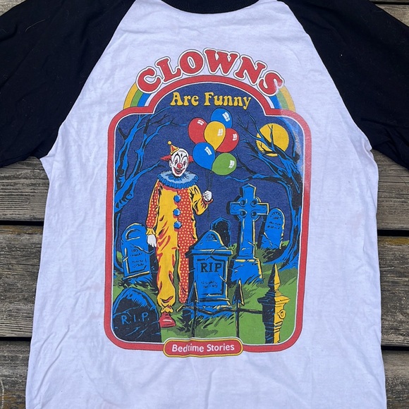 Clowns Are Funny Graphic Raglan Tee - Picture 2 of 14